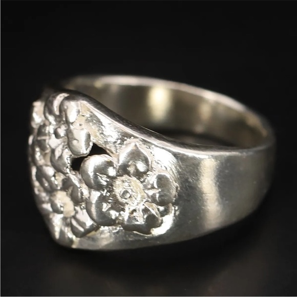 Sterling Silver - NF CHAPAL ZENRAY Flower Tapered Ring Size 7 - 5.5g - Picture 3 of 5